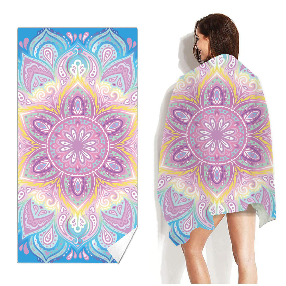 Beach towel with mandala, Ethnic style