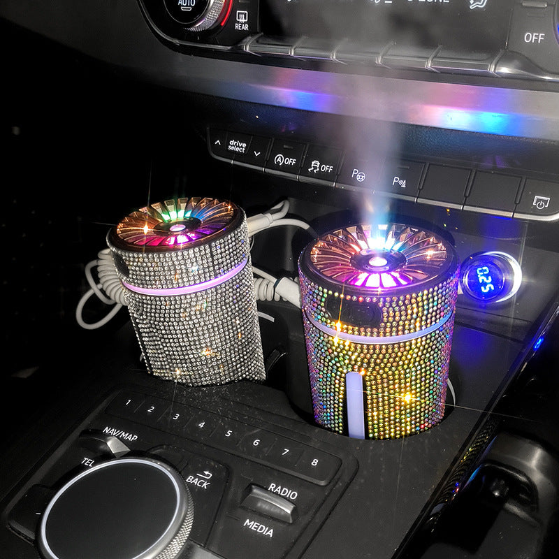 Luxury Diamond Car Humidifier LED Light Car Diffuser